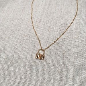 lock it necklace - gold filled